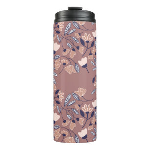 Bouteilles Isothermes Fleurs Abstraites sans couture motif. Dorsaire col