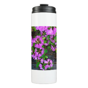 Bouteilles Isothermes Fleurs d'Azaleas roses, jardin rustique
