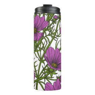 Bouteilles Isothermes Fleurs de cosmos violet