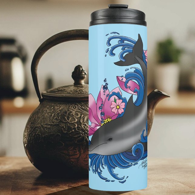 Bouteilles Isothermes Fleurs de dauphin Lotus Fleurs de cerisiers (Créateur téléchargé)