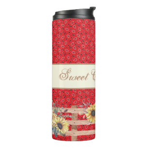 Bouteilles Isothermes Fleurs de soleil de pays sur Bandana Imprimer pers