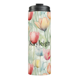Bouteilles Isothermes Fleurs de tulipe jaune rouge de ferme
