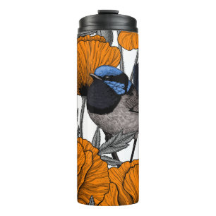 Bouteilles Isothermes Fleurs et fleurs de pavot orangé 2