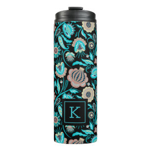 Bouteilles Isothermes Fleurs folk exotiques colorées motif