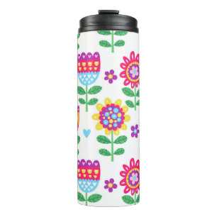 Bouteilles Isothermes Fleurs gaies Vintage Motif coloré
