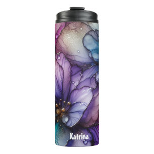 Bouteilles Isothermes Fleurs Lilac Iridescentes Modernes