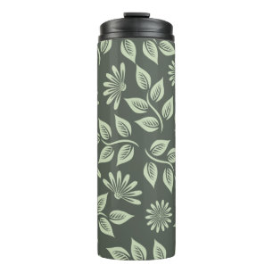 Bouteilles Isothermes Fleurs motif vert printemps