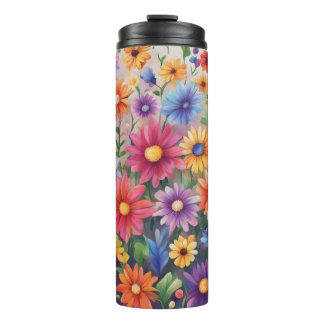 Bouteilles Isothermes Fleurs peintes colorées -