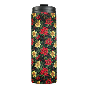 Bouteilles Isothermes Fleurs Poinsettia de Noël Motif-86755