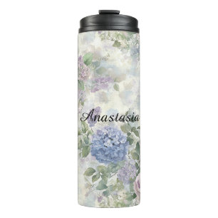 Bouteilles Isothermes Fleurs roses violettes romantiques 