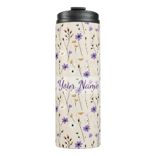 Bouteilles Isothermes Fleurs sauvages Boho Fleur personnalisée