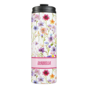 Bouteilles Isothermes Fleurs sauvages de printemps féministes et fillett