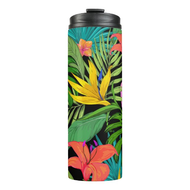 Bouteilles Isothermes Fleurs tropicales motifs Feuilles (Devant)