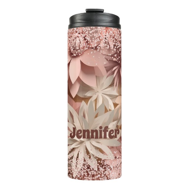 Bouteilles Isothermes Floral 3D (Devant)