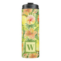Floral d'ananas monogramme