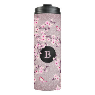 Bouteilles Isothermes Floral Fleurs de cerise Monogram Parties scintilla