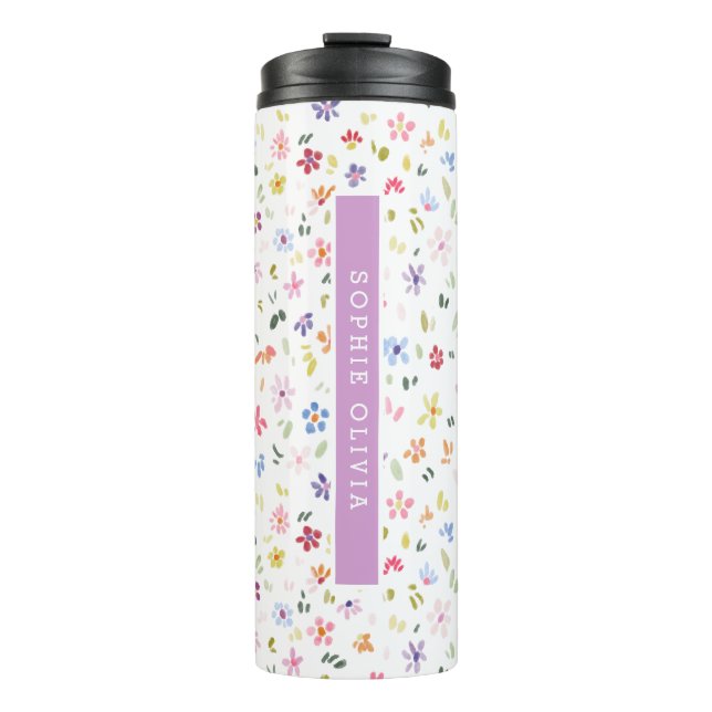 Bouteilles Isothermes Floral Modern Wildflowers Girly Elegant Stylish (Devant)