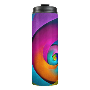 Bouteilles Isothermes Floral moderne Art Abstrait rose Bleu Motif #17