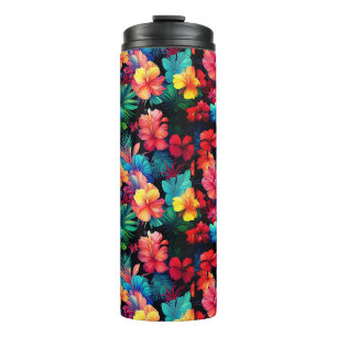 Bouteilles Isothermes Floral Orange Tropical Flowers Feuille-66771
