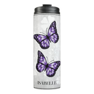 Bouteilles Isothermes Floral Papillon pourpre Personnalisé