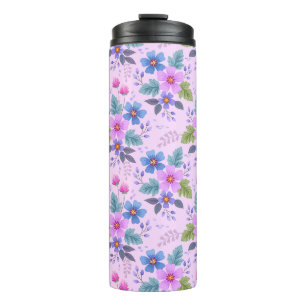 Bouteilles Isothermes Floral Rose Violet Fleurs Motif-36841