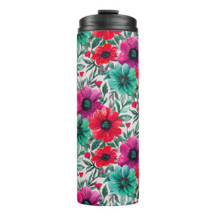 Bouteilles Isothermes Floral rustique mode rétro motif