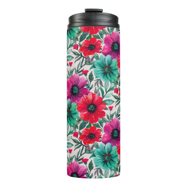 Bouteilles Isothermes Floral rustique mode rétro motif (Devant)