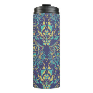 Bouteilles Isothermes Floral texturé. Damask motif vintage.