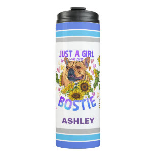 Bouteilles Isothermes Floral trainer de tournesol de Boston terrier Love