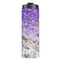 *~* Floral Violet Parties scintillant Rose Motif G