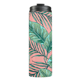 Bouteilles Isothermes Flore de la jungle tropicale : Palm Feuille Motif