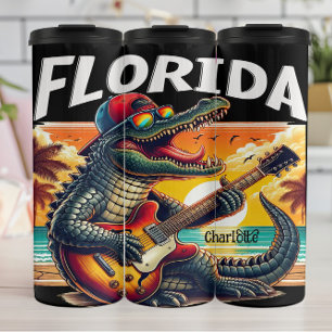 Bouteilles Isothermes Floride Rock : Alligator Guitar Sunset