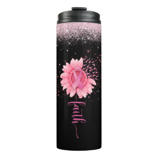 Bouteilles Isothermes Foi rose ruban Tournesol noir