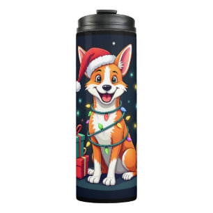 Bouteilles Isothermes Fox Terrier Éclairage de Noël Père Noël Fox Terrie