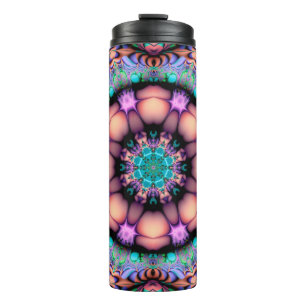 Bouteilles Isothermes Fractal Mandala Floral Psychedelic