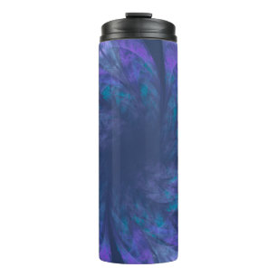 Bouteilles Isothermes Fractale bleue transparente de pétales de
