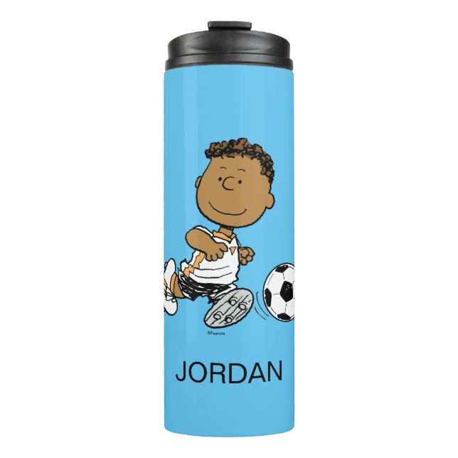 Bouteilles Isothermes Franklin Jouer Au Football | Ajouter Votre Nom (Devant)