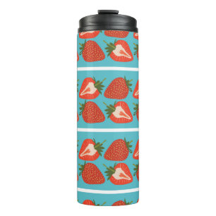 Bouteilles Isothermes Fruit fraise : Motif Répété sans couture.