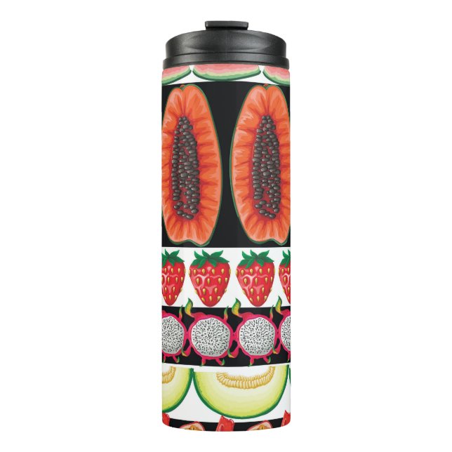 Bouteilles Isothermes Fruits exotiques Motif sans couture tendance (Devant)