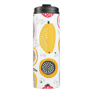 Bouteilles Isothermes Fruits exotiques tirés à la main : été Vintage