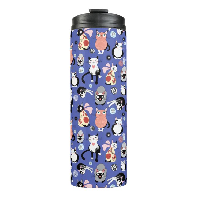 Bouteilles Isothermes Fun Cartoon Cats (Devant)