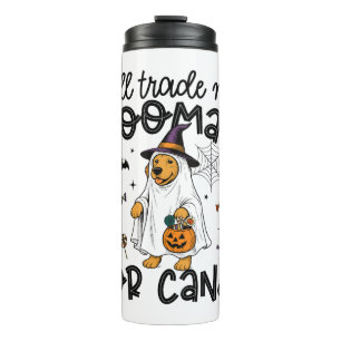 Bouteilles Isothermes Funky Golden Dog Halloween Ghost Éffrayant