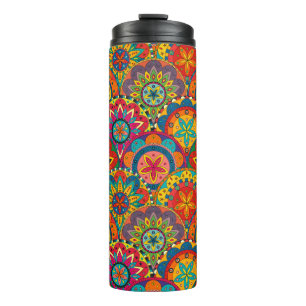 Bouteilles Isothermes Funky Retro couleur Motif Mandala