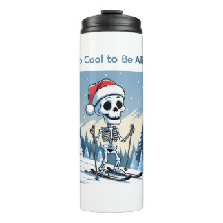 Bouteilles Isothermes Funny Christmas Skeleton on Skis 