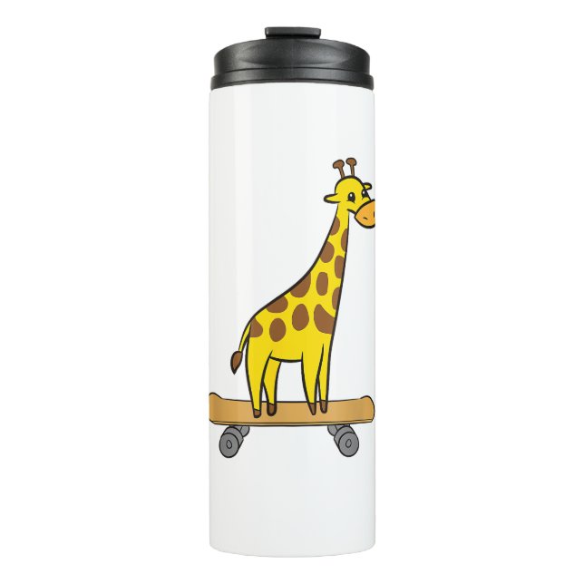 Bouteilles Isothermes Funny Giraffe Lover Giraffe Skateboard (Devant)
