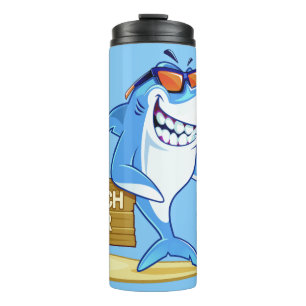 Bouteilles Isothermes Funny Shark nom personnalisé tumbler