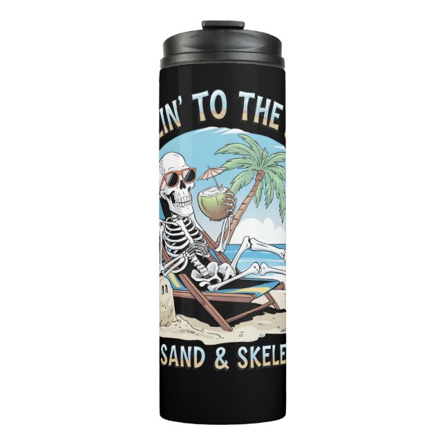 Bouteilles Isothermes Funny Skeleton Beach Vibes - Chillin’ to the Bone (Devant)