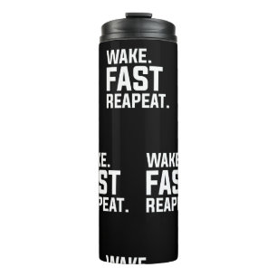 Bouteilles Isothermes Funny Wake Fast Repeat Graphisme Sarcastique