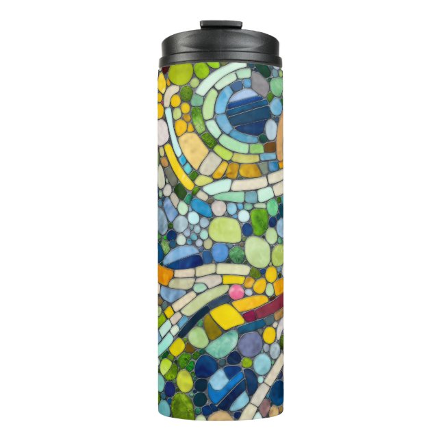 Bouteilles Isothermes Galets colorés Art Mosaïque (Devant)