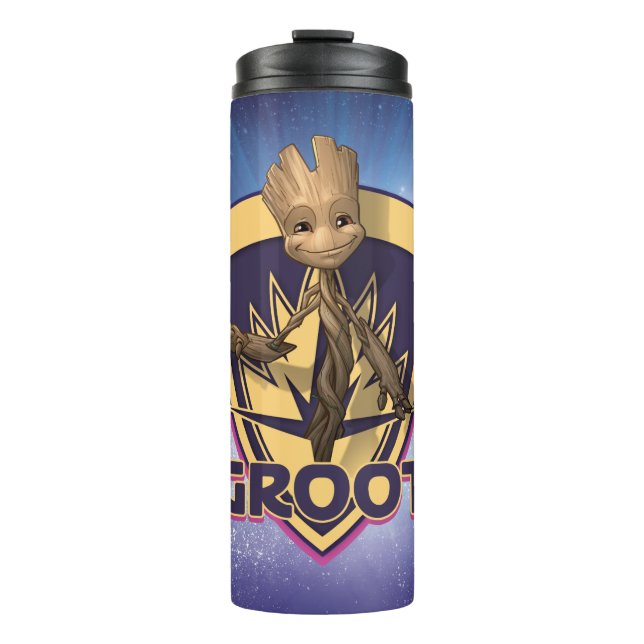 Bouteilles Isothermes Gardiens de la Galaxie | Baby Groot Crest (Devant)